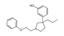 m-[1-(2-Phenoxyethyl)-3-propyl-3-pyrrolidinyl]phenol structure