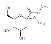 Methyl(methyl3-deoxy-D-arabino-hept-2-ulopyranosid)onate结构式