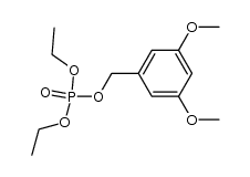 3,5-dimethoxybenzylic diethyl phosphate Structure