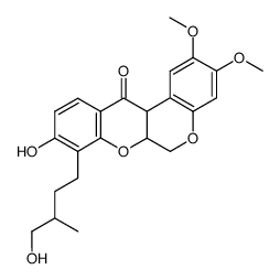 9-hydroxy-8-(4-hydroxy-3-methyl-butyl)-2,3-dimethoxy-6a,12a-dihydro-6H-chromeno[3,4-b]chromen-12-one结构式