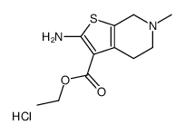 ethyl 2-amino-6-methyl-5,7-dihydro-4H-thieno[2,3-c]pyridine-3-carboxylate,hydrochloride Structure