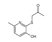 1-[(3-Hydroxy-6-methyl-2-pyridinyl)thio]-2-propanone Structure