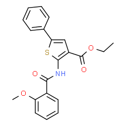 ethyl 2-[(2-methoxybenzoyl)amino]-5-phenylthiophene-3-carboxylate structure