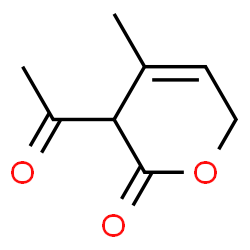 2H-Pyran-2-one, 3-acetyl-3,6-dihydro-4-methyl- (9CI) structure