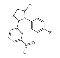 3-(4-fluorophenyl)-2-(3-nitrophenyl)-1,3-thiazolidin-4-one结构式