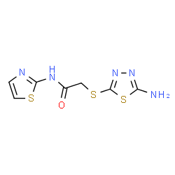 2-(5-AMINO-[1,3,4]THIADIAZOL-2-YLSULFANYL)-N-THIAZOL-2-YL-ACETAMIDE Structure