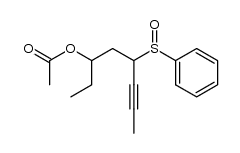 6-acetoxy-4-(phenylsulfinyl)oct-2-yne结构式