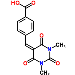 4-(1,3-DIMETHYL-2,4,6-TRIOXO-TETRAHYDRO-PYRIMIDIN-5-YLIDENEMETHYL)-BENZOIC ACID structure