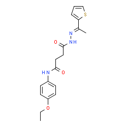 N-(4-ethoxyphenyl)-4-oxo-4-{2-[1-(2-thienyl)ethylidene]hydrazino}butanamide结构式