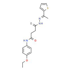 N-(4-ethoxyphenyl)-4-oxo-4-{2-[1-(2-thienyl)ethylidene]hydrazino}butanamide structure