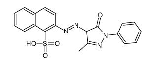 2-[(4,5-dihydro-3-methyl-5-oxo-1-phenyl-1H-pyrazol-4-yl)azo]naphthalene-1-sulphonic acid结构式