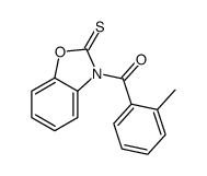 (2-methylphenyl)-(2-sulfanylidene-1,3-benzoxazol-3-yl)methanone结构式