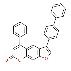 9-methyl-5-phenyl-3-(4-phenylphenyl)furo[3,2-g]chromen-7-one picture