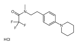 2,2,2-trifluoro-N-methyl-N-[2-(4-piperidin-1-ium-1-ylphenyl)ethyl]acetamide,chloride Structure