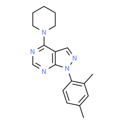 1-(2,4-dimethylphenyl)-4-(piperidin-1-yl)-1H-pyrazolo[3,4-d]pyrimidine Structure