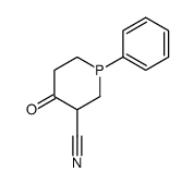 4-oxo-1-phenylphosphinane-3-carbonitrile结构式