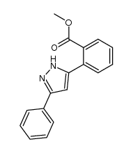 2-(5-phenyl-1(2)H-pyrazol-3-yl)-benzoic acid methyl ester结构式