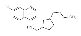 4-Quinolinamine,N-[(1-butyl-3-pyrrolidinyl)methyl]-7-chloro- structure