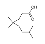 2,2-Dimethyl-3-(2-methyl-1-propenyl)cyclopropaneacetic acid结构式