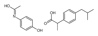 N-(4-hydroxyphenyl)acetamide,2-[4-(2-methylpropyl)phenyl]propanoic acid Structure