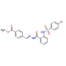 Methyl 4-{(E)-[(2-{[(4-chlorophenyl)sulfonyl]amino}benzoyl)hydrazono]methyl}benzoate Structure