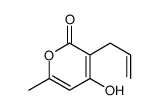 4-hydroxy-6-methyl-3-prop-2-enylpyran-2-one结构式