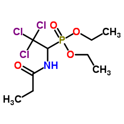 Diethyl [2,2,2-trichloro-1-(propionylamino)ethyl]phosphonate结构式