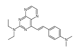 4-[2-[4-(dimethylamino)phenyl]ethenyl]-N,N-diethylpteridin-2-amine结构式
