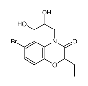 6-bromo-4-(2,3-dihydroxypropyl)-2-ethyl-1,4-benzoxazin-3-one Structure