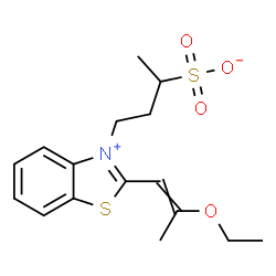 2-(2-Ethoxy-1-propenyl)-3-(3-sulfonatobutyl)benzothiazol-3-ium structure