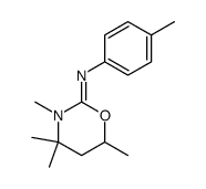 [3,4,4,6-Tetramethyl-[1,3]oxazinan-(2Z)-ylidene]-p-tolyl-amine结构式