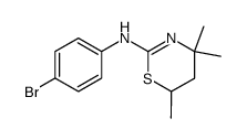(4-bromo-phenyl)-(4,4,6-trimethyl-5,6-dihydro-4H-[1,3]thiazin-2-yl)-amine结构式