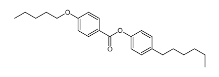 (4-hexylphenyl) 4-pentoxybenzoate结构式