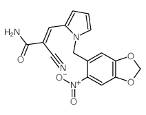 2-cyano-3-[1-[(6-nitrobenzo[1,3]dioxol-5-yl)methyl]pyrrol-2-yl]prop-2-enamide Structure