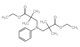 ethyl 3-[(2-ethoxycarbonyl-2-methyl-propyl)-phenyl-amino]-2,2-dimethyl-propanoate结构式