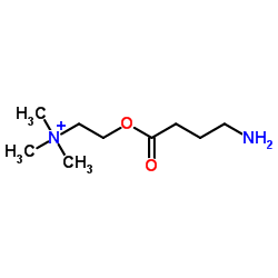 2-[(4-Aminobutanoyl)oxy]-N,N,N-trimethylethanaminium结构式