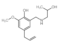 2-[(2-hydroxypropylamino)methyl]-6-methoxy-4-prop-2-enyl-phenol结构式