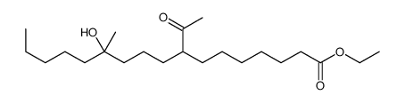 ethyl 8-acetyl-12-hydroxy-12-methylheptadecanoate结构式