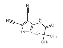 Propanamide,N-(4,5-dicyano-1H-pyrazol-3-yl)-2,2-dimethyl- structure