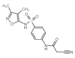 2-cyano-N-(4-{[(3,4-dimethylisoxazol-5-yl)amino]sulfonyl}phenyl)acetamide structure