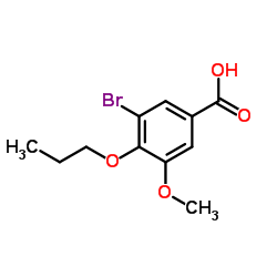 3-BROMO-5-METHOXY-4-PROPOXY-BENZOIC ACID结构式