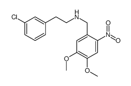 2-(3-chlorophenyl)-N-[(4,5-dimethoxy-2-nitrophenyl)methyl]ethanamine结构式