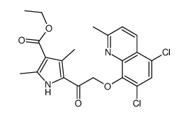 ethyl 5-[2-(5,7-dichloro-2-methylquinolin-8-yl)oxyacetyl]-2,4-dimethyl-1H-pyrrole-3-carboxylate Structure