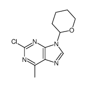 2-chloro-6-methyl-9-(tetrahydropyran-2-yl)purine结构式