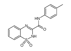 1,1-dioxo-1,2(4)-dihydro-1λ6-benzo[1,2,4]thiadiazine-3-carboxylic acid 4-methyl-anilide结构式