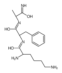 (2S)-2,6-diamino-N-[(2S)-1-[[(2S)-1-amino-1-oxopropan-2-yl]amino]-1-oxo-3-phenylpropan-2-yl]hexanamide Structure