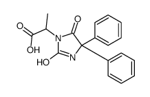 2-(2,5-dioxo-4,4-diphenylimidazolidin-1-yl)propanoic acid Structure