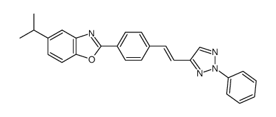5-isopropyl-2-{4-[2-(2-phenyl-2H-[1,2,3]triazol-4-yl)-vinyl]-phenyl}-benzooxazole结构式