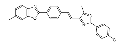 2-(4-{2-[2-(4-chloro-phenyl)-5-methyl-2H-[1,2,3]triazol-4-yl]-vinyl}-phenyl)-6-methyl-benzooxazole Structure