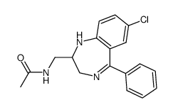 2-Acetaminomethyl-7-chloro-2,3-dihydro-5-phenyl-1H-1,4-benzodiazepine结构式